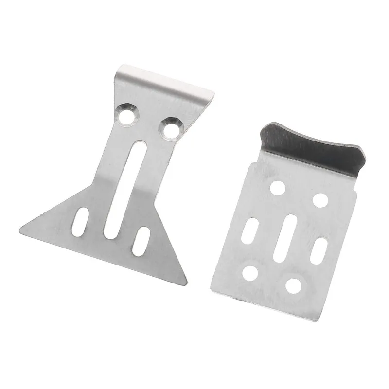 RC Car Parts for Losi 1/24 Micro-B 2WD BUGGY Chassis - Stainless Steel Bottom Guard LY168 (Front & Rear)/LY169