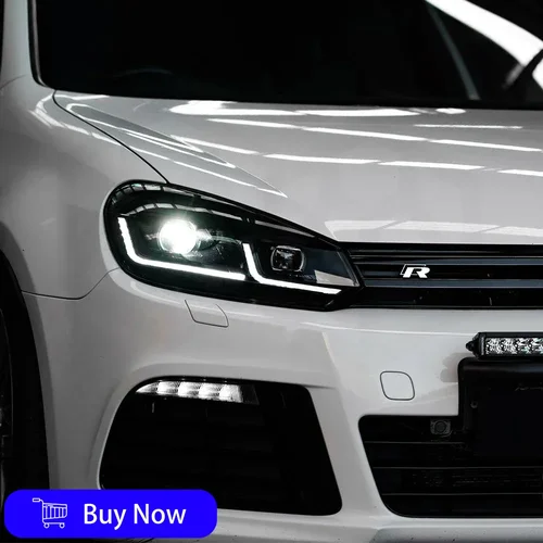 폭스 바겐 골프 6 MK6 2010-2012 업그레이드 골프 7.5 LED 자동차 전조등 어셈블리 자동차 헤드 라이트 프로젝터 이중 렌즈 액세서리