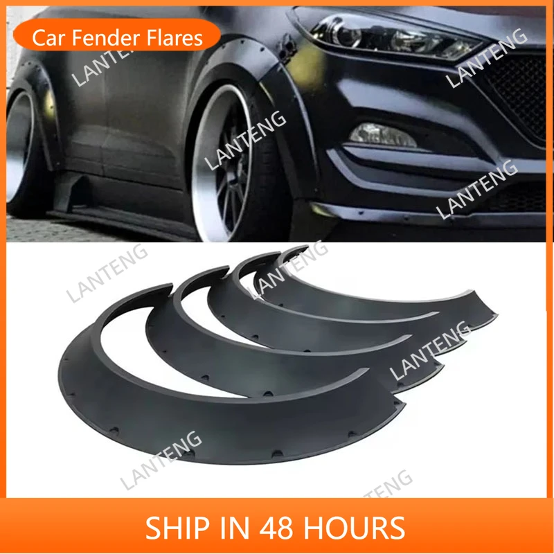 

Car Arch Wide Body Wheel Eyebrow Fender Flares For H-yundai TUCSON Protector Mudguards Cover 4PCS Matt Black