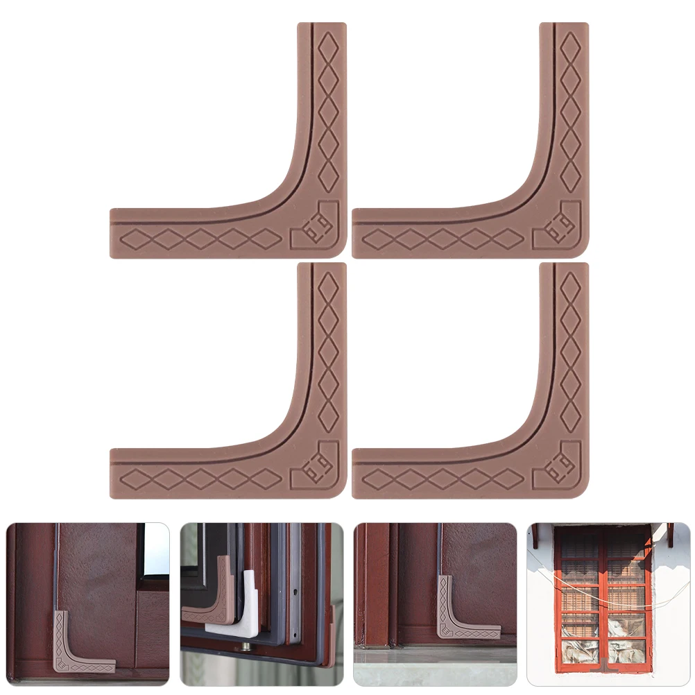 

4pcs Corner ProtectorsSilicone Table GuardsBaby Proofing Furniture CoversThin Durable Right Angle Window Decor Warm Practical
