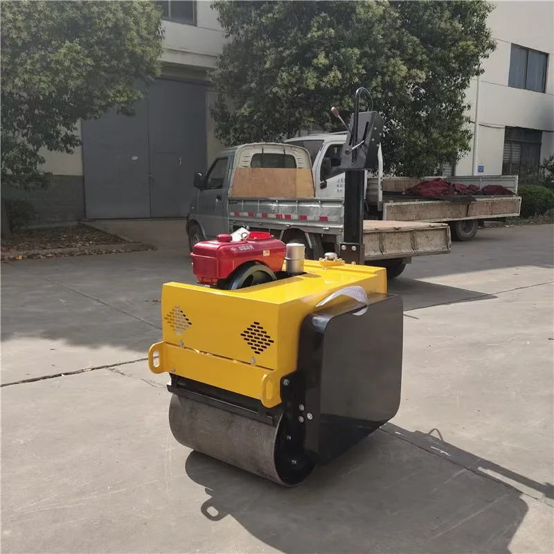 Compactor Vibratory Hand Vibratory Pedestrian Roller Single Double Drum Roller Compactor