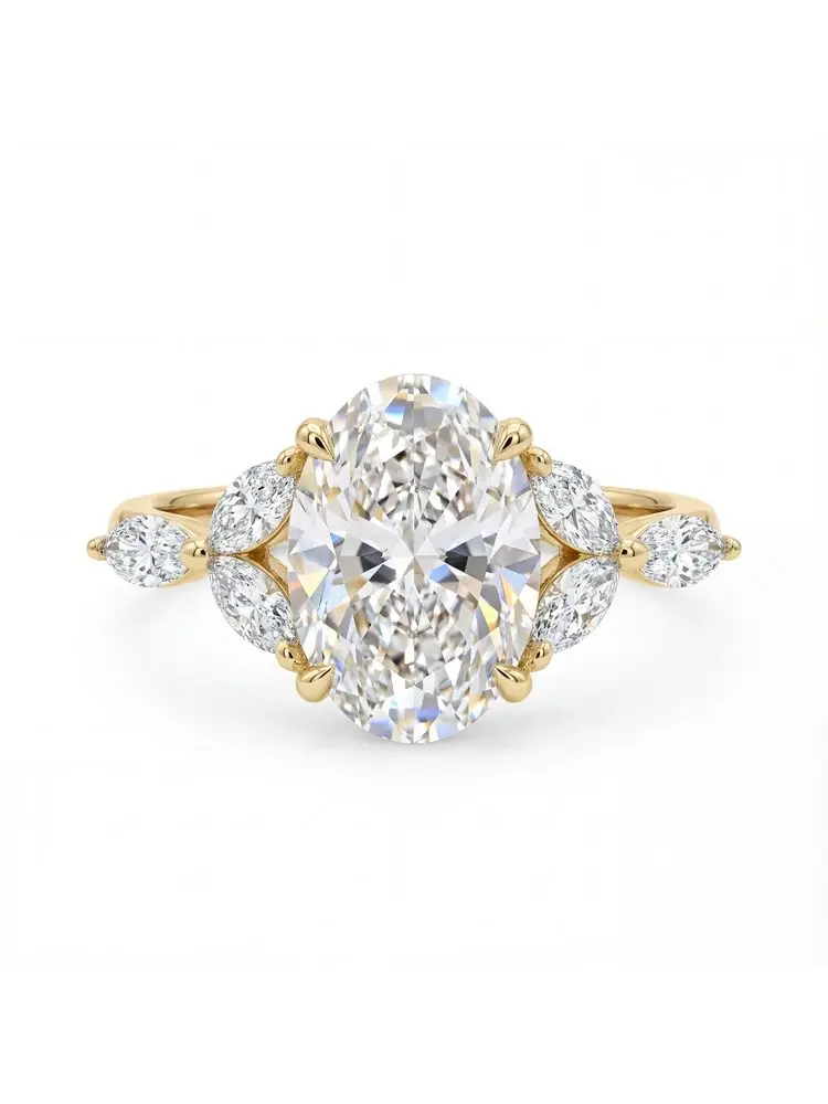 925 Sterling Silver Gorgeous Fashion Oval Marquise Zircon Ring For Women Anniversary Wedding Luxury High Quality Fine Jewelry 4