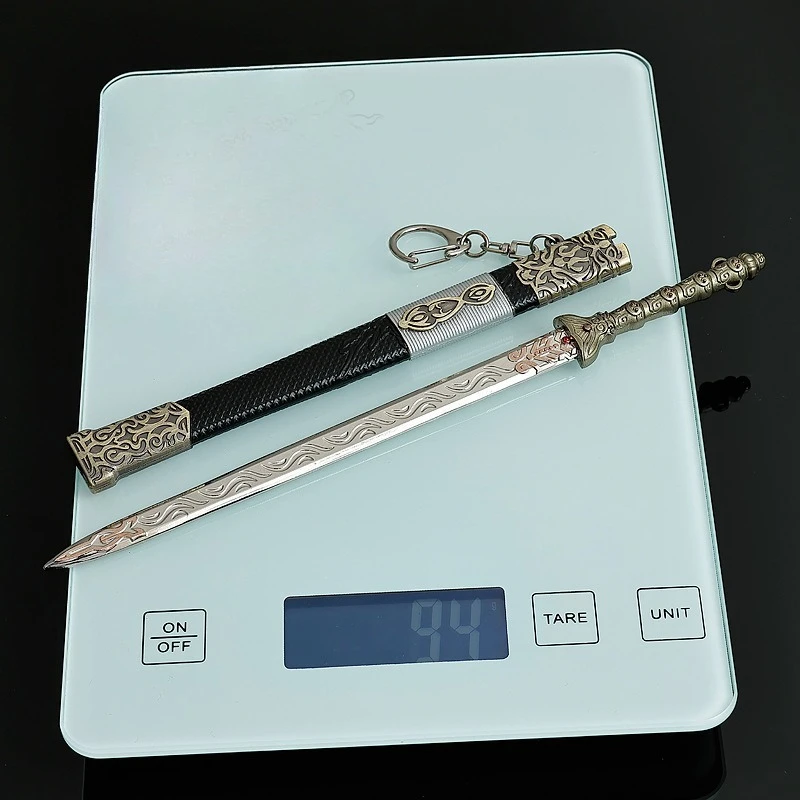 22 CM Chinese Ancient Cold Weapon Gan Jiang Sword Metal Craft Weapons Model Collectible Desk Ornaments Creative Gift for Friends