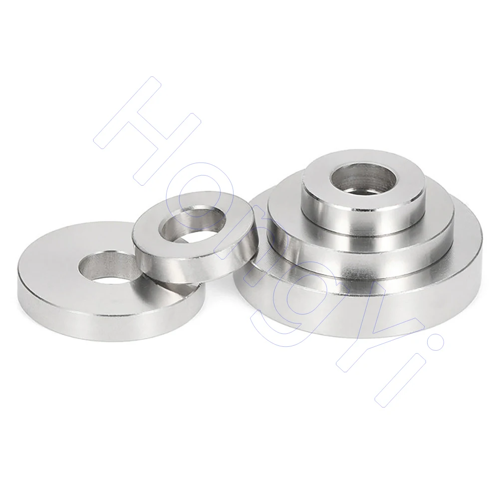 Inner Dia 10mm-18mm 304 Stainless Steel CNC Machined Precision Flat Washers OD 12mm-32mm Hollow Round Gasket Thickness 2mm-10mm