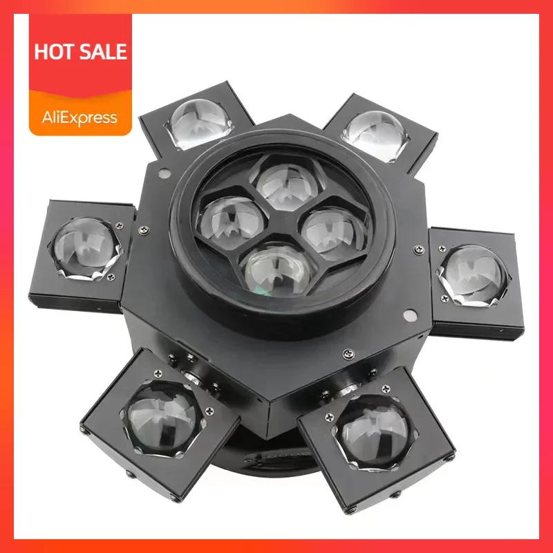 New Six Arm Little Diamond Stage Light Three in One Shake Head Light Bar Beam Bee Eye Laser Effect Light Atmosphere Light