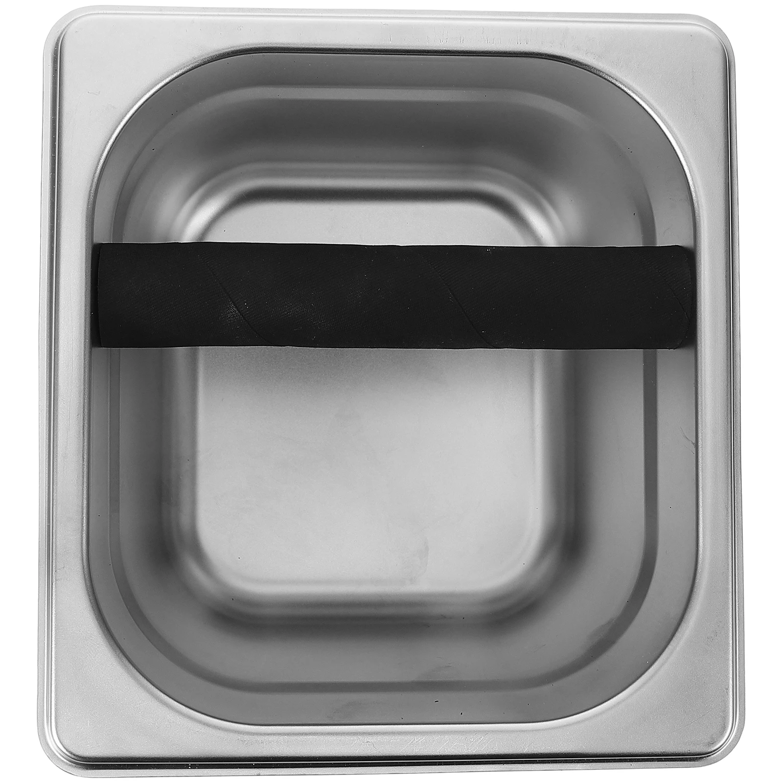 

Stainless Espresso Waste Bin Silver Small European Style Ground Container HOLDER FOR COFFEE STATION EASY