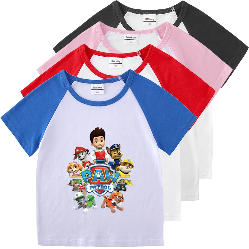 Kind T-Shirt für Jungen Mädchen Kinder Hemden Baby Kurzarm Pfote Patrouille Druck T-Shirt Kleinkind Baumwolle Cartoon T-Shirts Kleidung