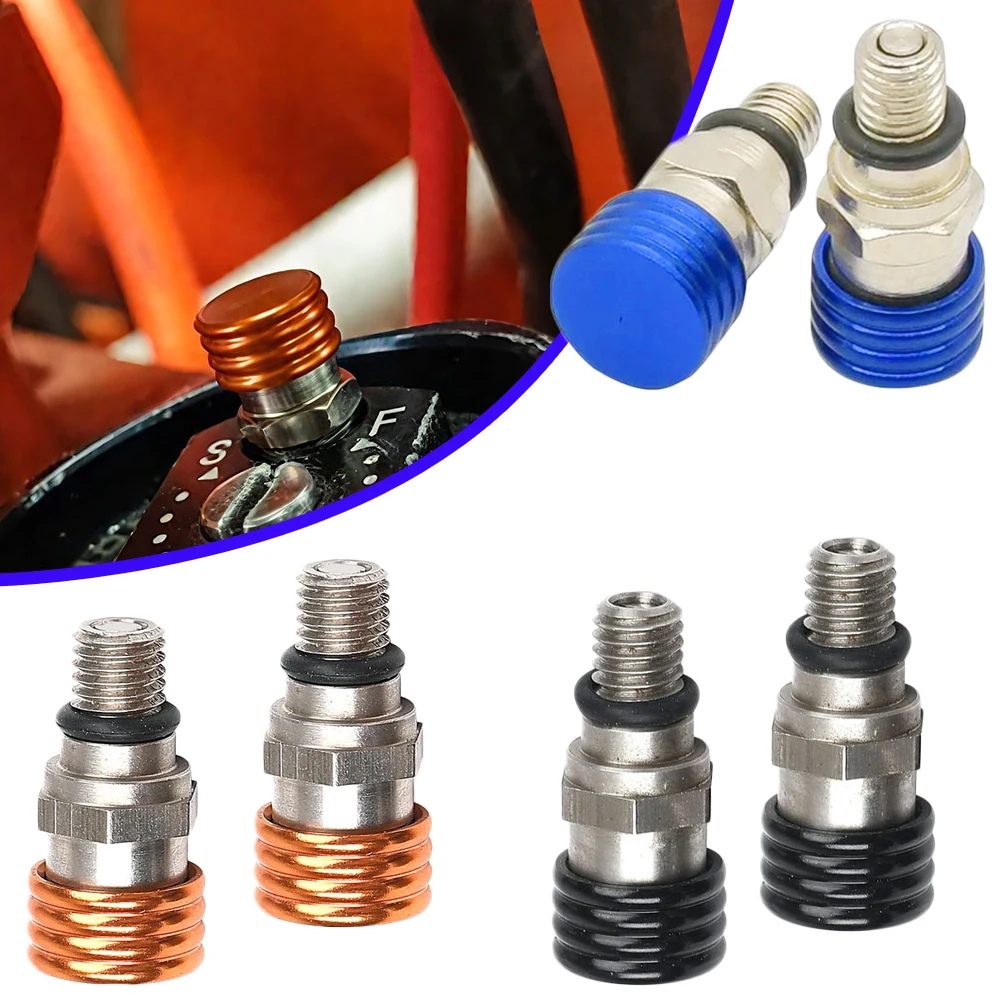 

2pcs Motorcycle M5*0.8cm Front Fork Shock Absorption Air Bleeder Valve Screw Motorbike Accessories for Honda Kawasaki Suzuki