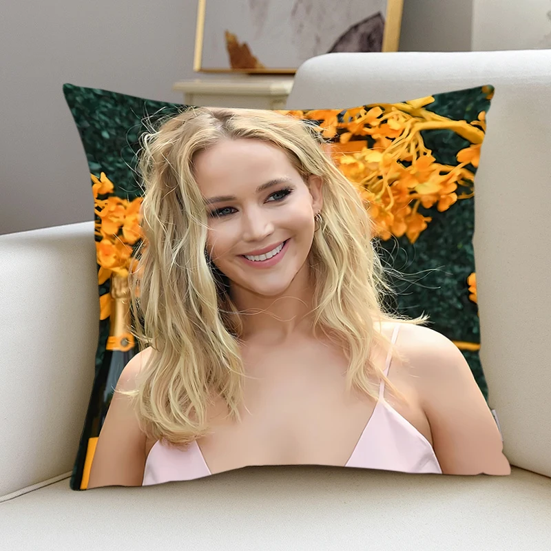 Home decor Pillow Cover iving J-Jennifer Lawrence room bedroomo office Dakimakura Throw Pillows Square Pillowcase Home Decor