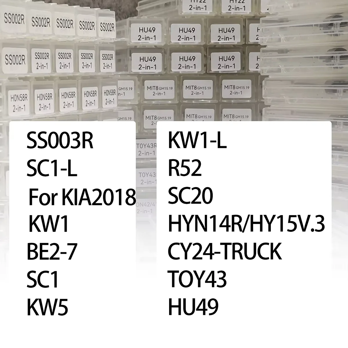 LISHI 2 IN 1 lishi 2 in 1 Tool SS003R SC1-L For KIA2018 KW1 BE2-7 SC1 KW5 KW1-L R52 SC20 HYN14R/HY15V.3 CY24-TRUCK TOY43 HU49