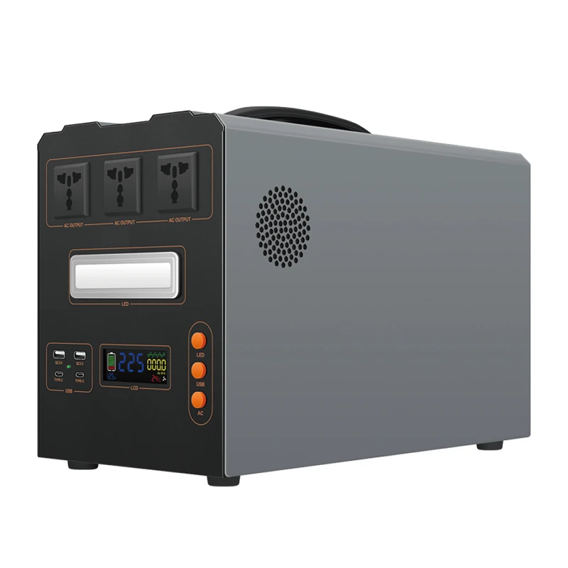 

Portable 1000W/1500W Pure Sine Wave Power Station with MPPT Solar Controller for Camping and Refrigerator Power Bank