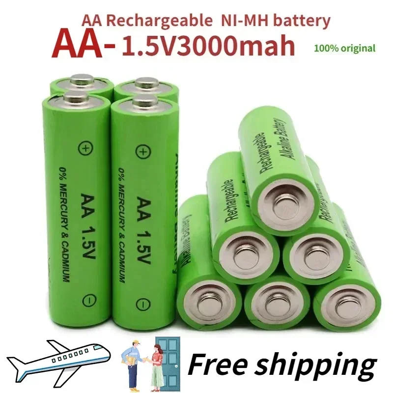 

1-60pcs NEW AA Battery 3000 MAh Rechargeable Battery NI-MH 1.5 V AA Battery for Clocks, Mice, Computers, Toys Etc.