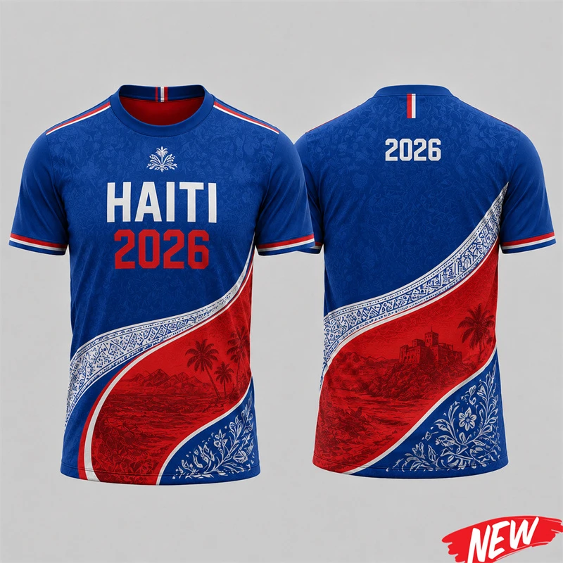 Haiti National Scenery Floral Graphic T Shirt Men 2026 Short Sleeve Jersey 3d Print Tropical Palm Vintage Pattern Tops Unisex