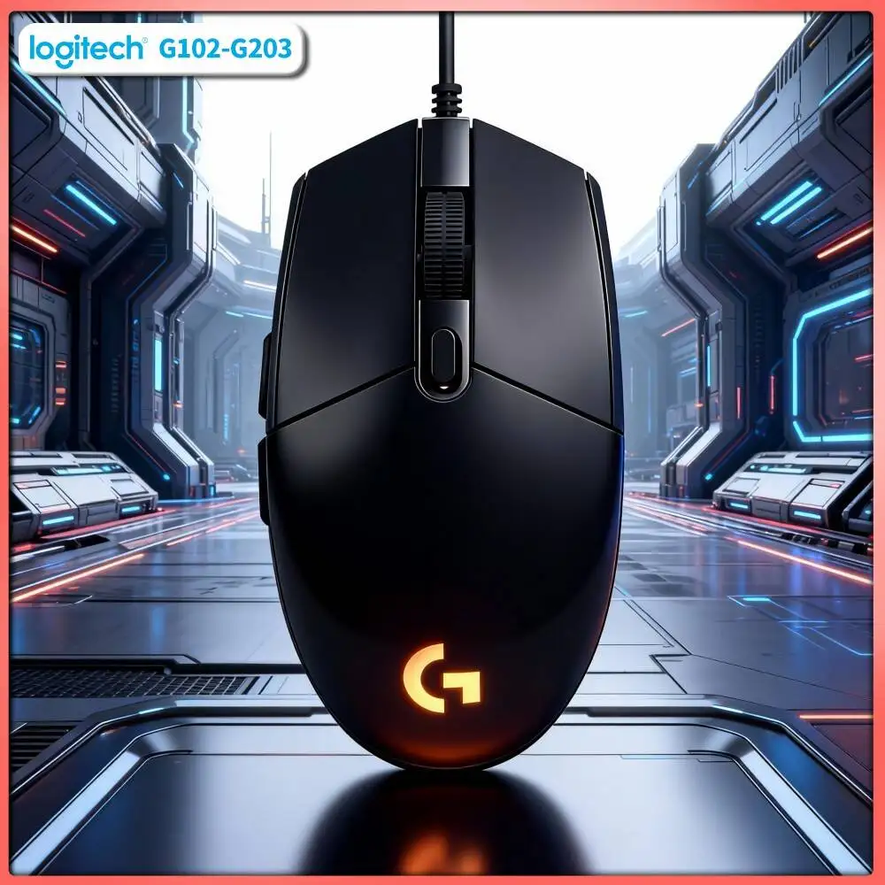 Logitech G102 Wired Mouse, 1ms Response Time, RGB Lighting, Mechanical Buttons, 6 Programmable Keys for Competitive Gamers