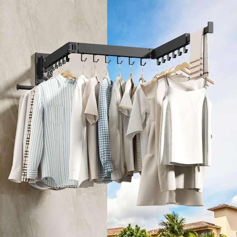 Wall Mounted Clothes Hanger,Clothes Drying Rack,Laundry Drying Rack,Clothes Rack Wall Mount,Drying Rack Clothing