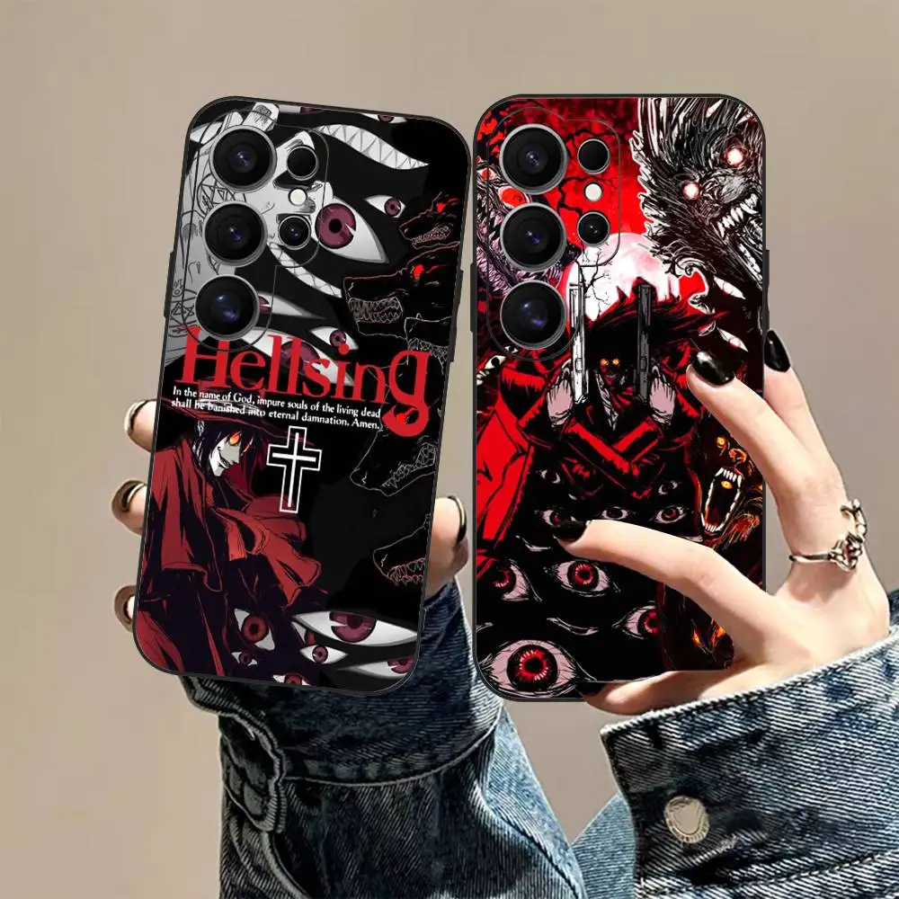 H-Hellsing Anime Cool Phone Case For Samsung S 24 fe 25 Ultra plus 20 lite 21 30 22 23 24 22 Ultra 5G Fundas