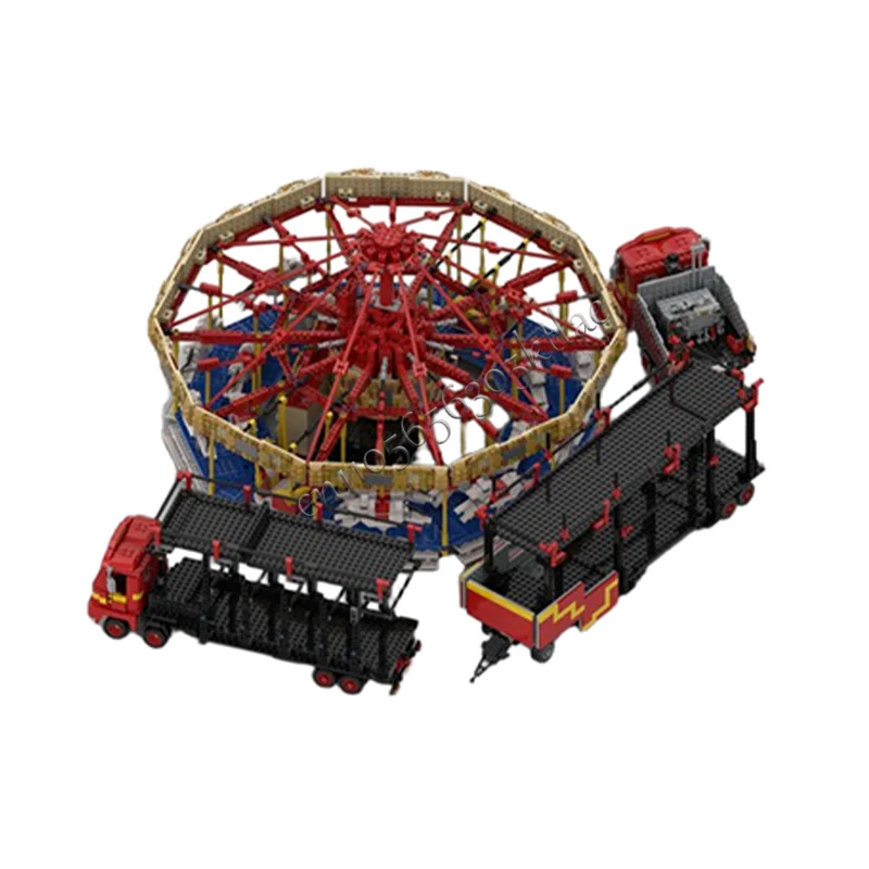 5601 Parti Serie di Divertimenti MOC Carosello Camion Modulari Building Blocks Modello di Montaggio Display Giocattoli Per I Bambini Regali Di Compleanno