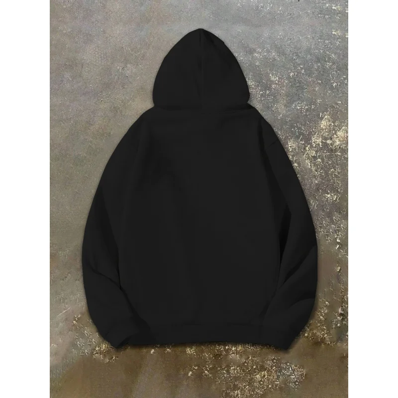 Men's Plus Size Hooded Sweatshirt with Canada Maple Leaf Bold Graphic Loose Fit Long Sleeve Non Stretch