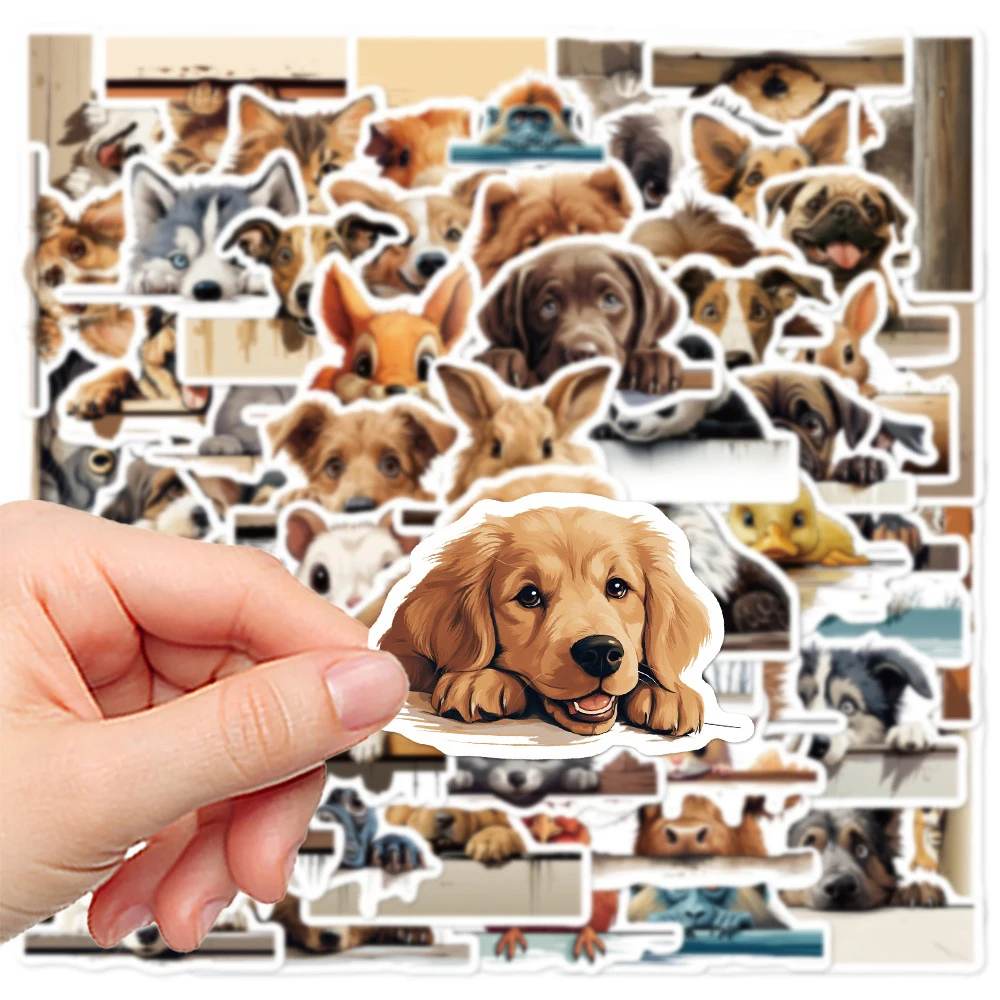 10/30/60pcs Funny Animal MEME Cartoon Stickers for Kids Waterproof Graffiti Phone Stationery Diary Cute Dog Cat Decals Toys Gift