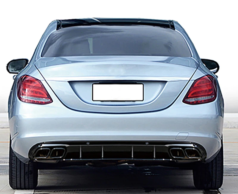 Fit for Mercedes-Benz C-Class W205 2014-2021 Executive Edition Normal Edition modified c43 c63 Bumper Diffuser lip with exhaust