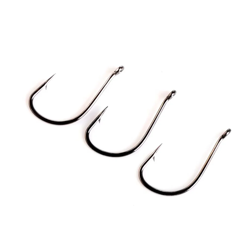 7-10PCS High Carbon Steel Fishing Hook TANAGO 1#-12# Barbed Single Fishhooks With Eye Carp Fishing Accessories