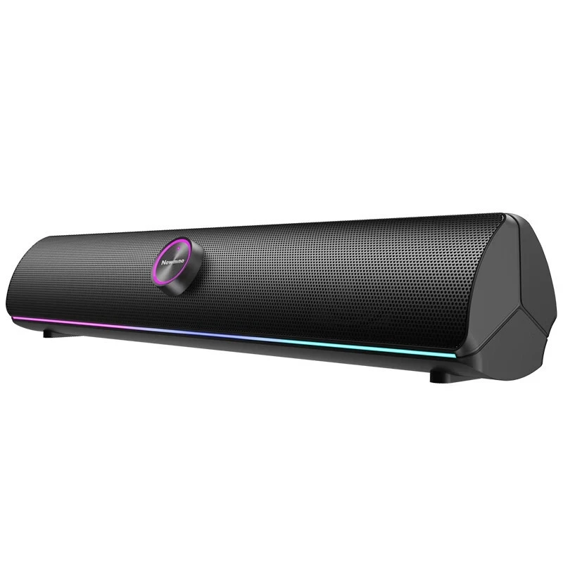 

Саундбар Bluetooth, проводные USB-динамики и Bluetooth 5.4, световые эффекты RGB, 4 настройки басов, мультимедийный саундбар для игр, фильмов, музыки