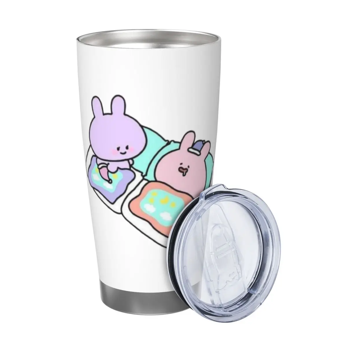 Asamimichaan Cute Asamimi 20oz Cup Large Capacity Car Mug Leak-proof Juice Coffee Cup Food Grade