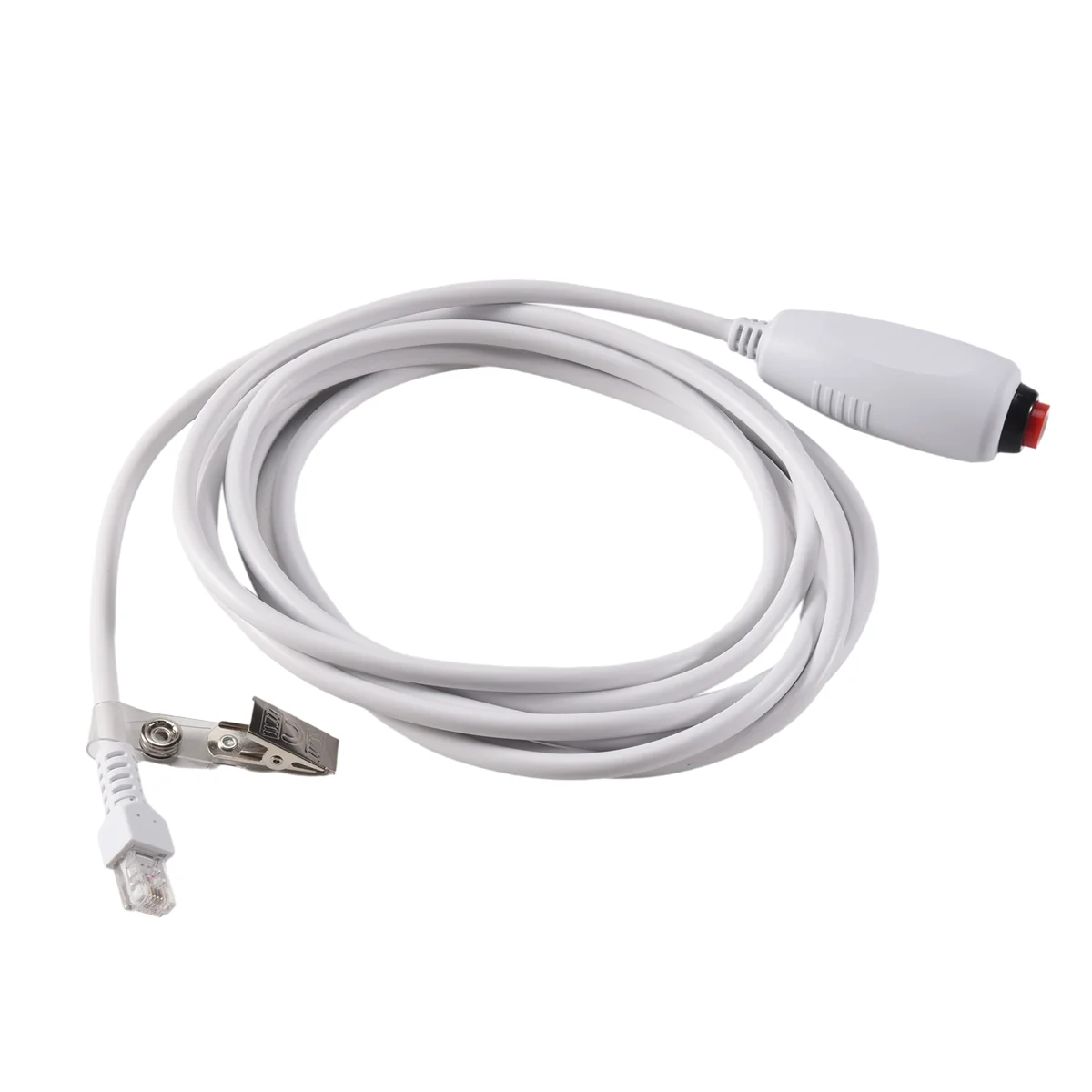 BAAE Nurse Caller Cable 6P4C Nurse Call Device Emergency Call Universal Replacement Cable 3 Meters with Push Button Switch