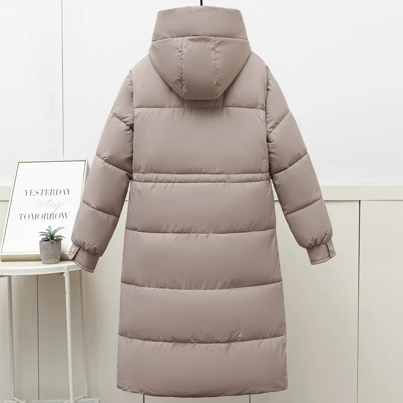 Winter Jackets Woman Overcoat Hooded 2024 Fashion Loose Thick Warm Long Parkas Women\'s Coats