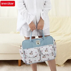 Mommy Diaper Bag For Babies LargeCapacity Organizer Waterproof Wide Opening Travel Messenger Crossbody Bag Mummy Baby Nappy Bag