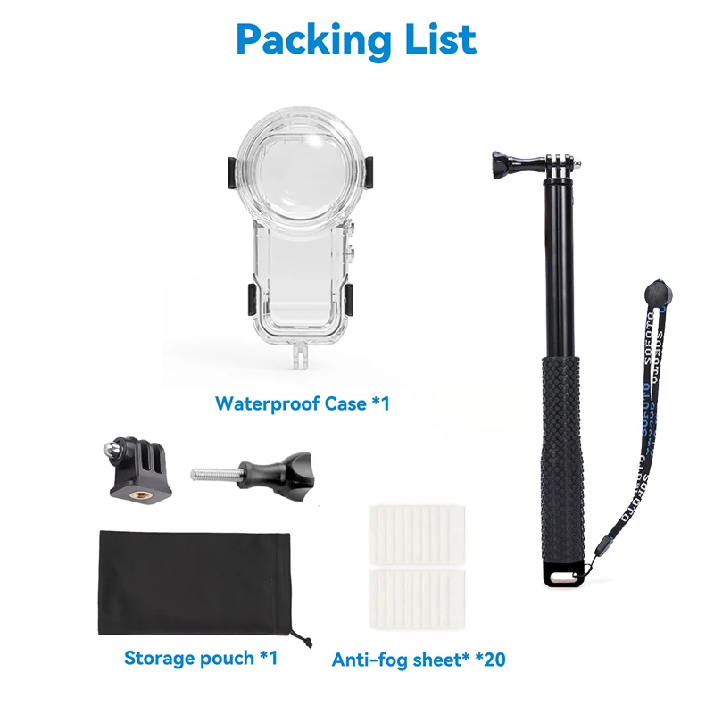 Voor Insta 360X5 Onzichtbare Duik Case Behuizing Waterdicht (197ft) onderwater Duik Beschermende Shell voor Insta360 X5 Accessoires ﻿