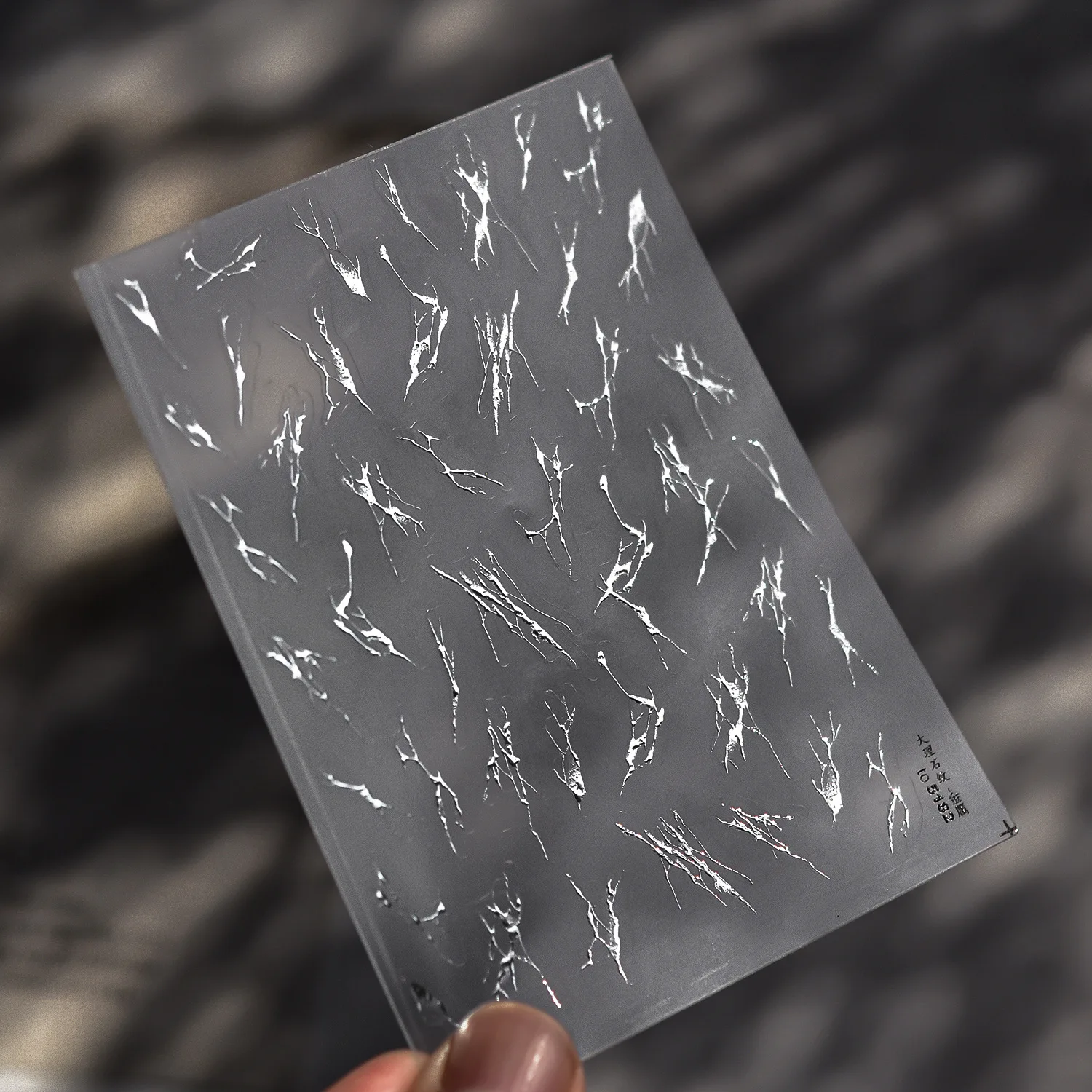 5D estampado en caliente oro plata elegante línea de mármol pegatina artística para uñas patrones de rama decoración minimalista de lujo calcomanía de manicura