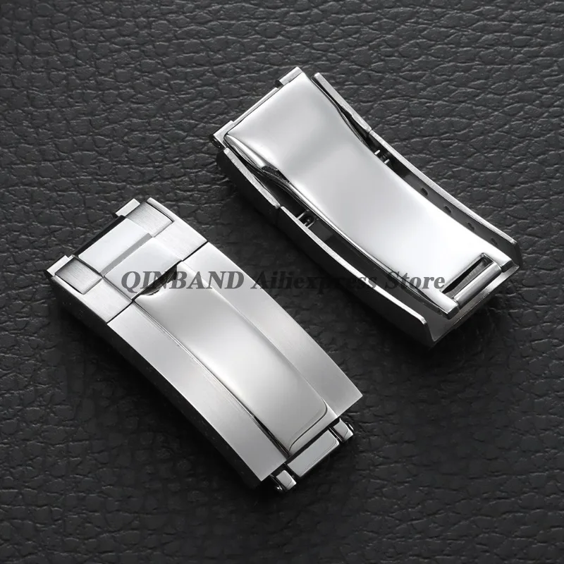 مشبك ساعة رولكس دايتونا الغواصة GMT يخت ماستر 9x16 مللي متر مشبك من الفولاذ المقاوم للصدأ حزام مشبك حزام الساعات زر ساعة معدني