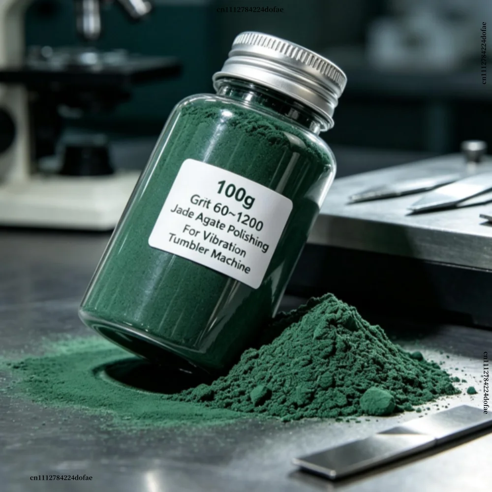 High Hardness Green Silicon Carbide Abrasive Powder 500g Grit 60~1200 – Jade Agate Polishing For Vibration Tumbler Machine