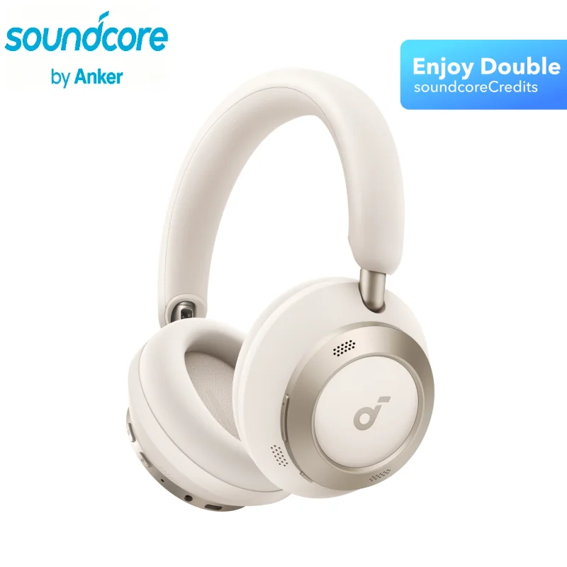 Anker By Soundcore Space One Pro A3062 Over-Ear Headphones Adaptive ANC 6 Mics Foldable Hi-Res Wireless Bluetooth Headset