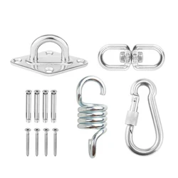 Hammock Chair Ultimate Hanging Accessories Kit 500 LB Capacity Hammock Spring,Swivel Hook, and Ceiling Hammock Mount