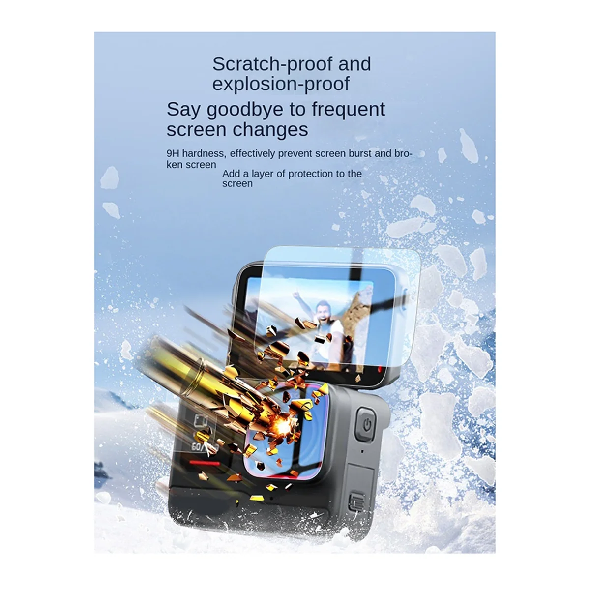 High Quality-1 Set Suitable for Shadow Stone Insta360 Ace Pro Tempered Film Screen Protector Lens Film Sports Camera Film