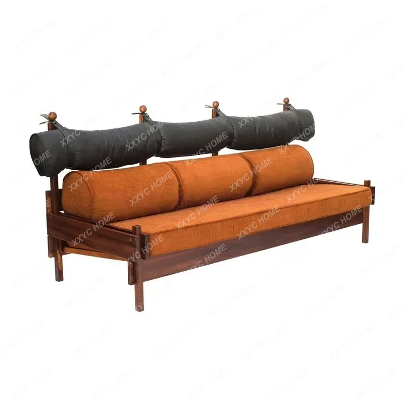 A  New Chinese Retro Leisure Simple B & B Hotel Clubhouse Cafe Sales Department Solid Wood SofaEsmt163