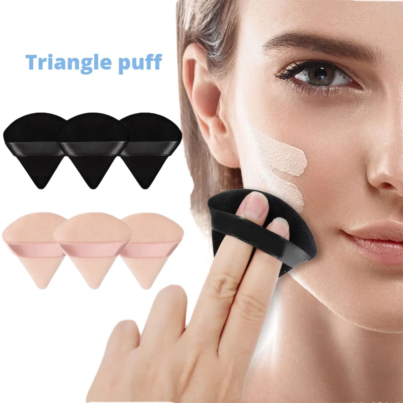 10pcstriangle Samt Puder quaste Make-up Schwamm für Gesicht Augen Kontur Schatten Siegel kosmetische Grundlage Make-up Werkzeug Zubehör