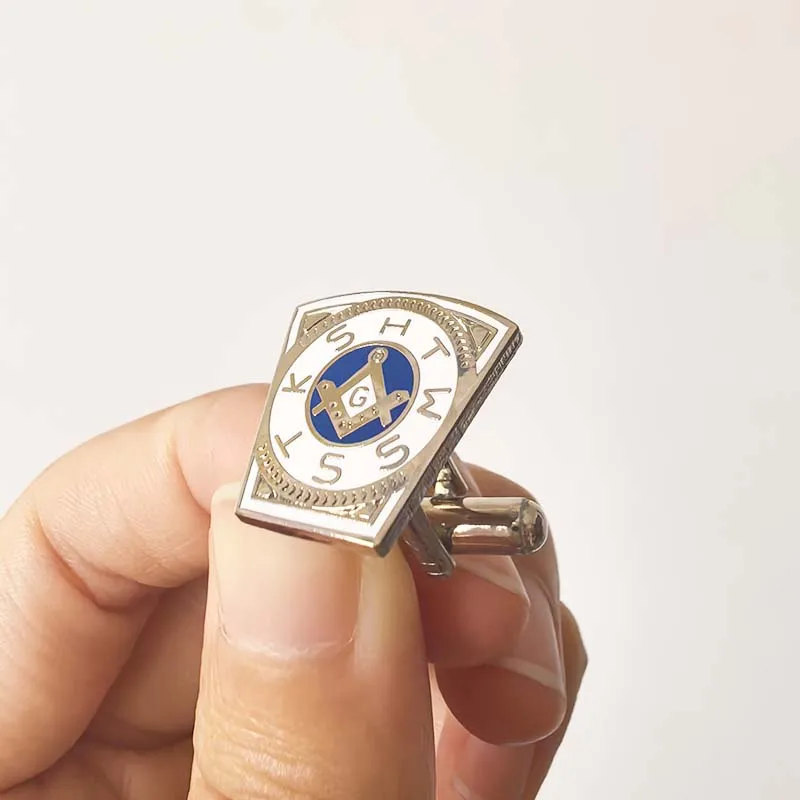 الماسونية ماستر الملكي قوس الماسوني مارك كيستون زر الكم للرجال كم زر الماسونية الكفة الروابط #1