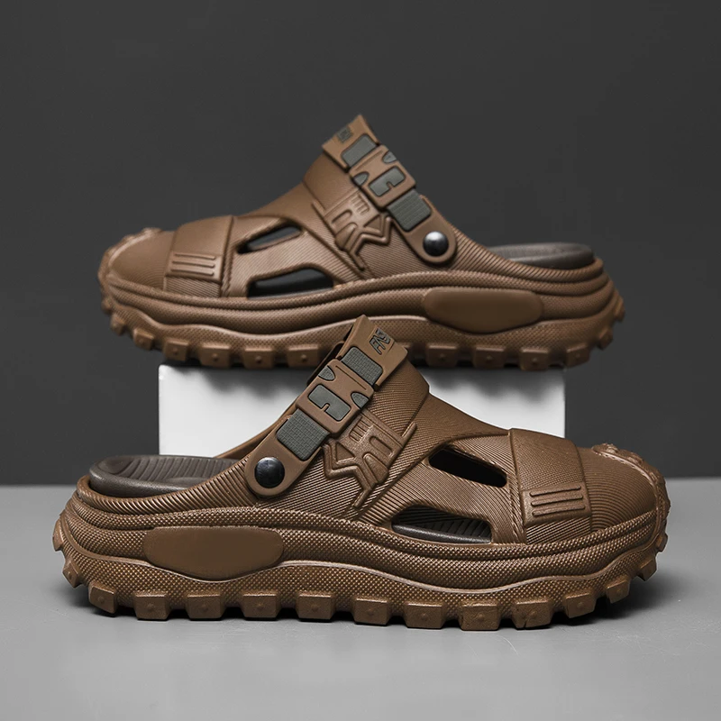 

Summer New Men's Beach Clogs Outdoor Sandals Comfortable Slippers EVA Slides For Men Casual Garden Shoes Male Beach Slippers
