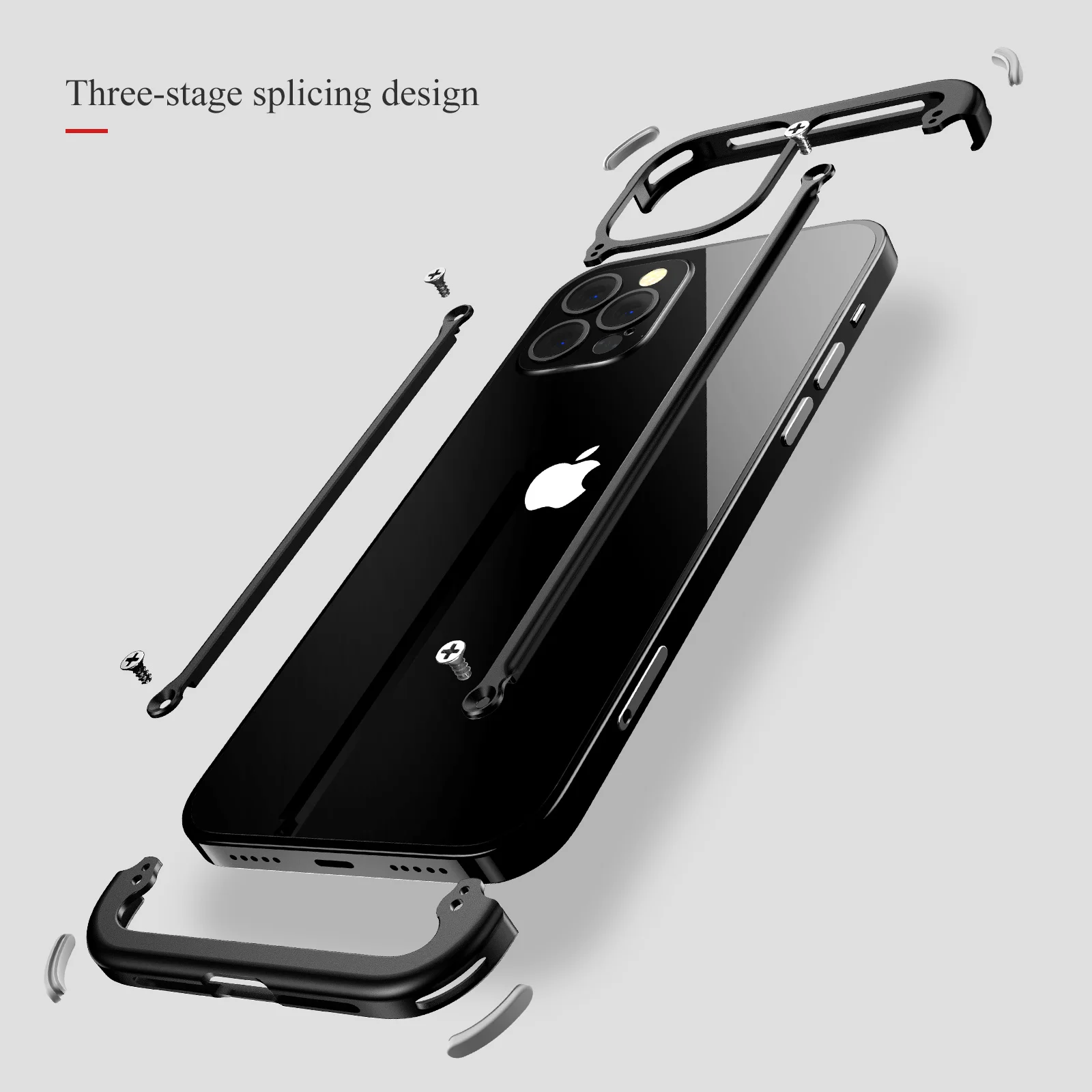 OATSBASF Aluminum Bumper Case For iPhone 14/14 Pro/14 Pro Max Luxury Shockproof Cool Phone Case Utral-Thin Corner Cover