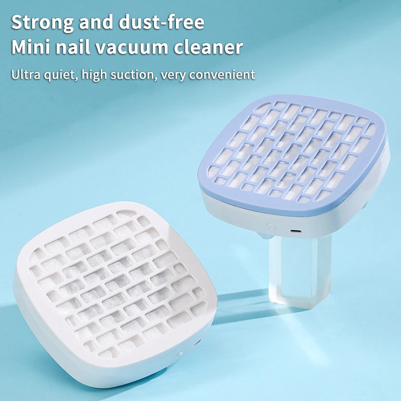 Nail Vacuum Cleaner Professional USB Dust Suction Collector Mute Gel Nail Duster For Nail Art Salon Equipment Removable Filter