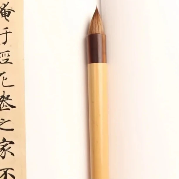 Garlic Bulb Mixed Hair Calligraphy Brush Small Regular Script Writing Brush Copying Lingfei Scripture Running Script Brush Pen