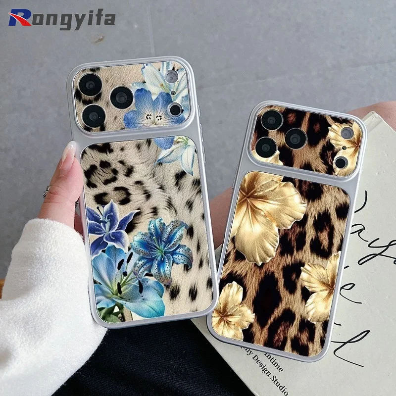 Luxury Flower Leopard Print Phone Case For Samsung Galaxy A57 A56 A55 A54 A53 A52 A52S A51 A50 A50S M40S A30S A73 A72 A71 Cover