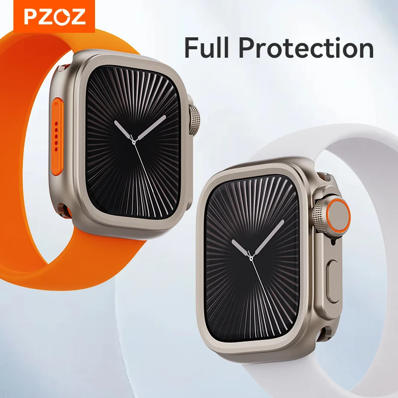 PZOZ 아이워치 울트라 2 3 메탈 쉘 PC 백 커버 애플 워치 케이스 시리즈 11 10... - 4