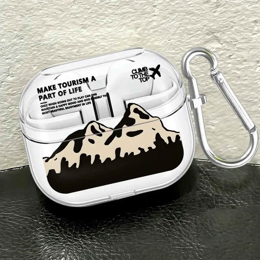 Case For Samsung Galaxy Buds 3Pro 3 FE 4 Pro 2 4Pro Live Clear Earphone Cases Cover Landscape Airplane Art view 5