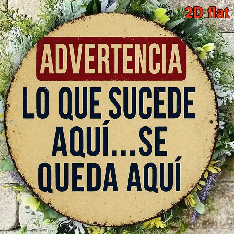 1 2D Vintage Spanish Warning Sign | 
