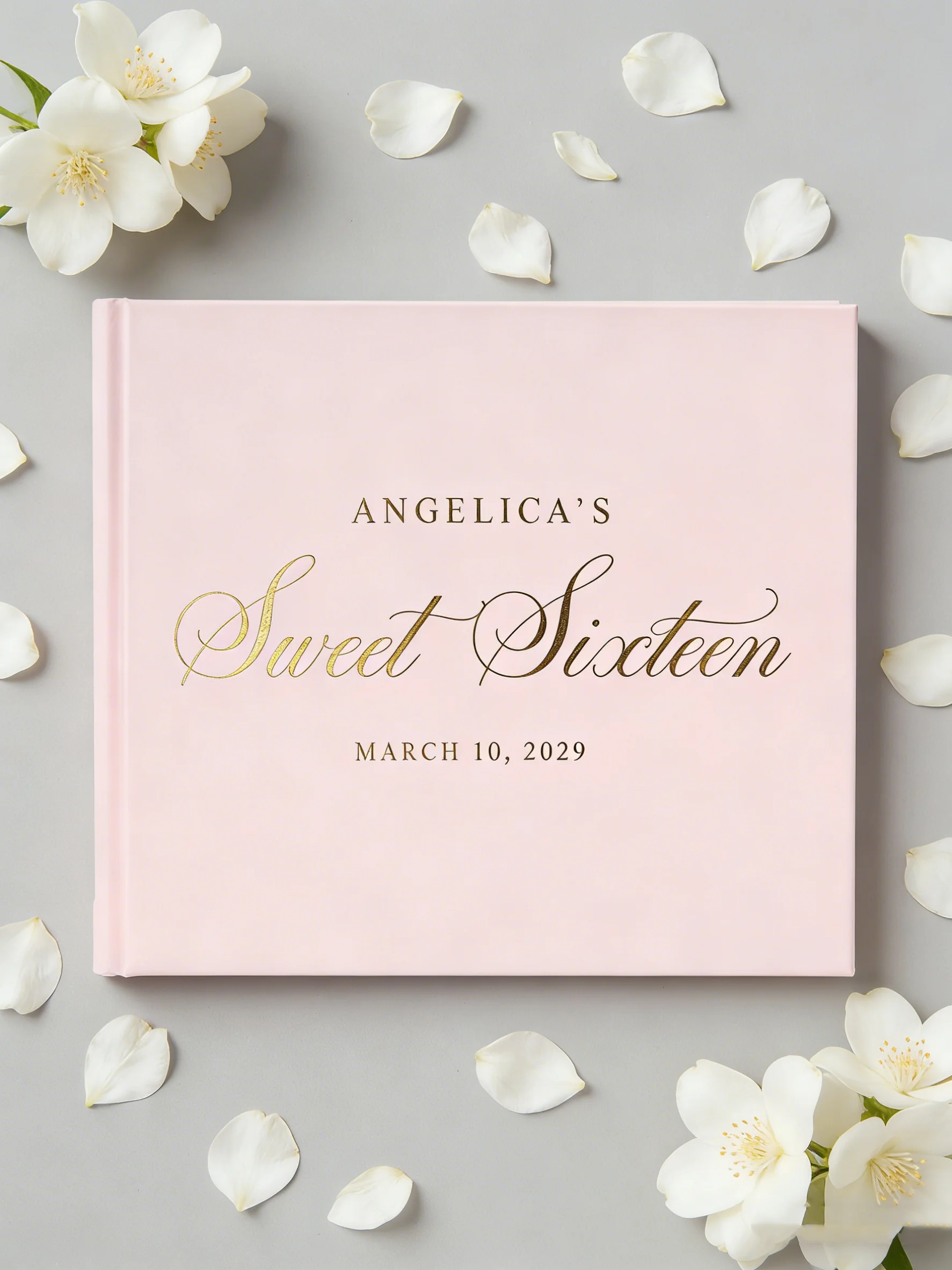 

Персонализированная книга пожеланий на день рождения в честь Sweet Sixteen | Декор для вечеринки в честь 16-летия на заказ | Идеальный подарок для неё