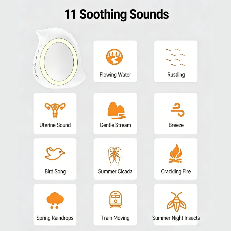 

Portable Outdoor Baby Stroller Rocker with Night Light Wireless Bluetooth Speaker Electric Baby Sleep Soothing Device